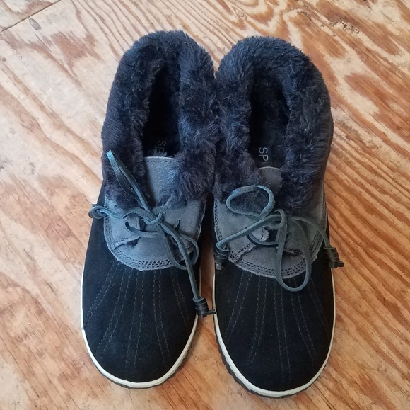 Sperry Black Elayna Duck Boot 8M - Picture 4 of 8